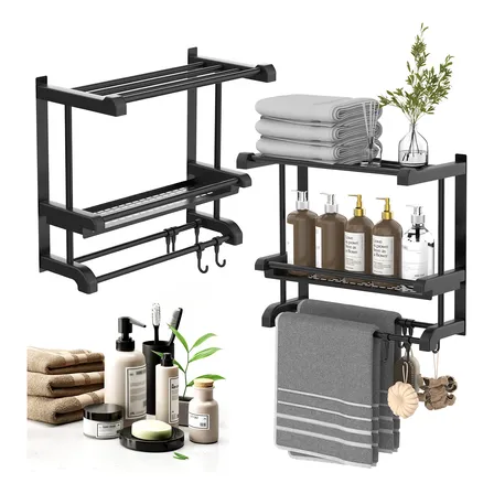 Porta Temperos De Cozinha Em Inox Com Ganchos 40cm - Preto Preto