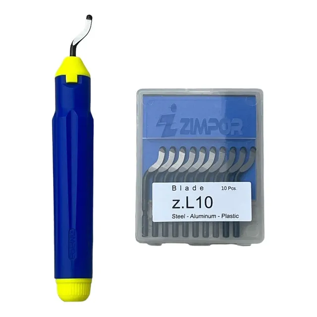 Kit Escareador Manual Com 10 Lâmina Ferramenta De Rebarbação