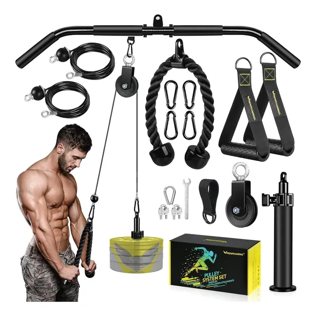 Set De Poleas Triceps Biceps Pecho Espalda Gym Crossfit