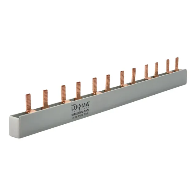 Barra 21cm Pente Disjuntor 12p Bipolar 63a Conexão