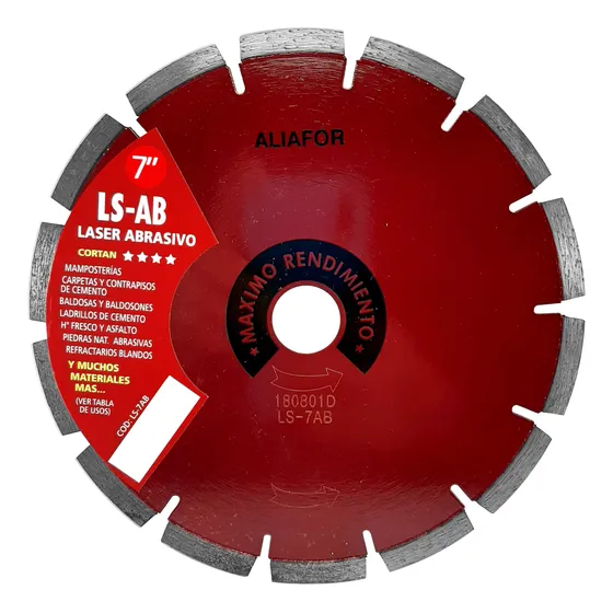 Disco Aliafor Segmentado Diamantado 7puLG 180mm Concreto