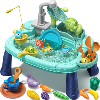 Mesa De Agua Para Niños Con Juego De Pesca Y Alimentos, Sens Mesa De Agua Para Niños Con Juego De Pesca Y Alimentos, Sens