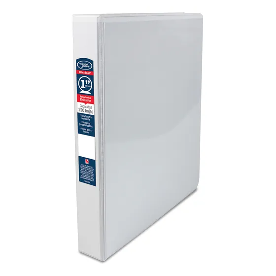 Carpeta Brillante De 1 Pulgada Para 220 Hojas Wilson Jones P7147 Color Blanco