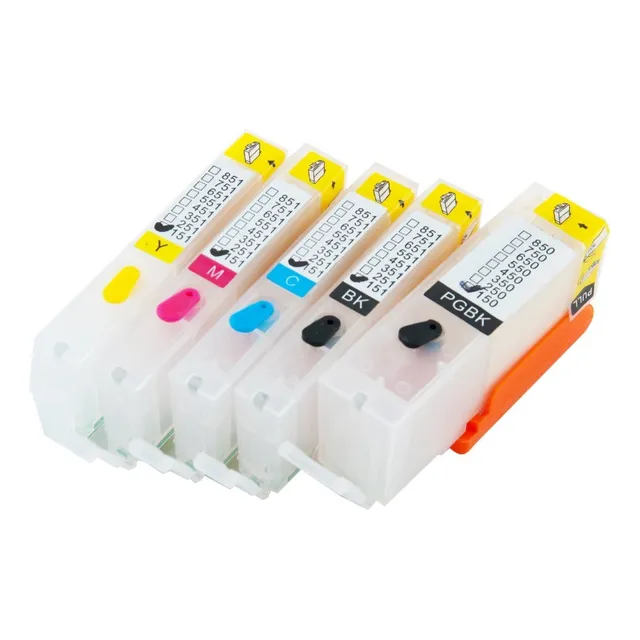 Kit 5 Cartuchos Rellenables Can 150 151 Con Chip Reset