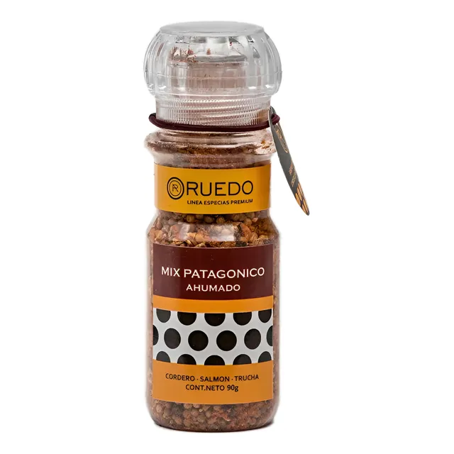 Mix Patagonico Ahumado Ruedo Molinillo. Pimenton, Ajo, Aji