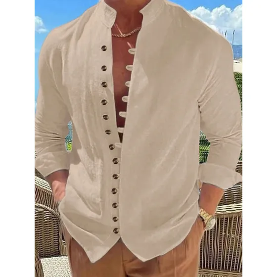 Camisa Elegante Cuello Mao. Aesthetic, Elegante