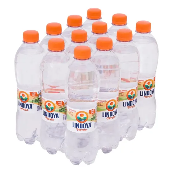 12 Agua Mineral Com Gas Legítima Lindoya Verão Garrafa 500ml