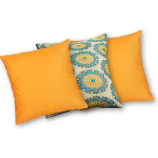 Kit 3 Capas De Almofada 45x45 Jacquard E Suede Com ZĂper Kit 3 Capas De Almofada 45x45 Jacquard E Suede Com ZĂper
