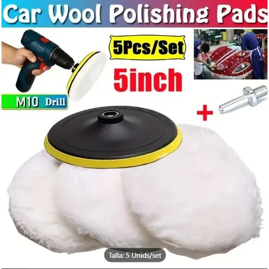 Kit Para Pulir Carros Faros Motos Con Taladro Mopas Repuesto