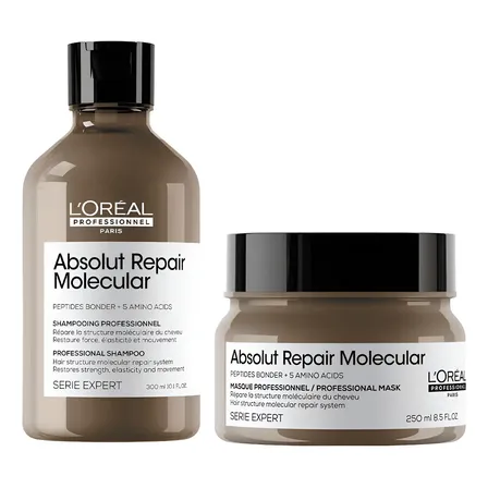 Kit Loreal Absolut Repair Molecular Sh 300ml + Mascara 250g