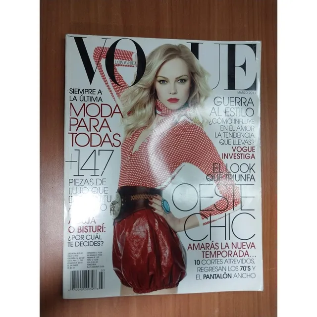 Revista Vogue Latinoamérica Marzo 2011 Diseño Moda Colección