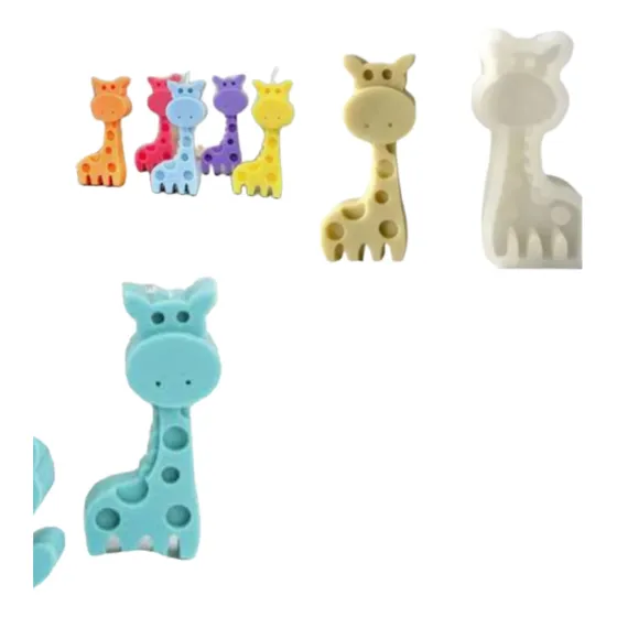 Molde Silicona Jirafa Vela Babyshower Nacimiento Año Resina 