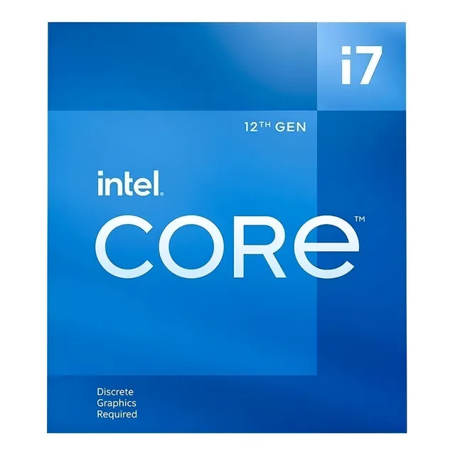 Procesador gamer Intel Core i7-12700F BX8071512700F de 12 núcleos y 4.9GHz de frecuencia sin gráfica integrada