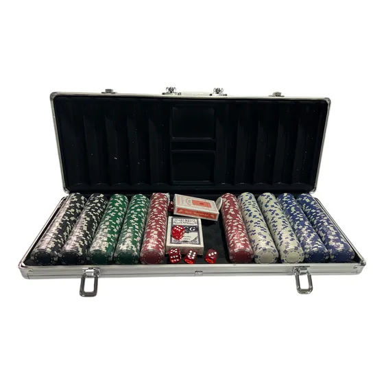 Juego De Poker 500 Fichas Profesional Set Maleta Y Cartas