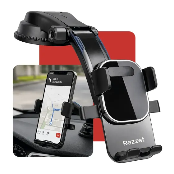 Suporte Universal Veicular 360° Para Celular Automotivo Carro Painel Mesa Retrovisor Fixação firme Telefone GPS