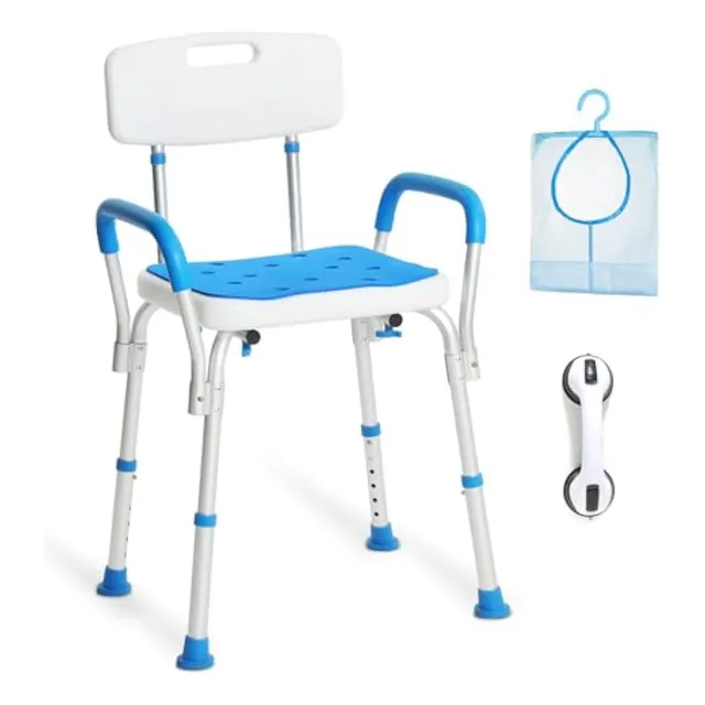 Silla De Ducha Con Brazos Y Respaldo, Asiento De
