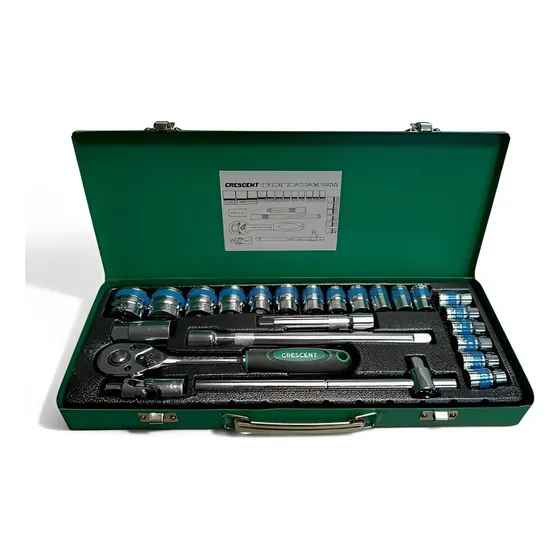 Kit Juego De Dados De 1/2' Con Estuche Metal 24 Pzs Crescent