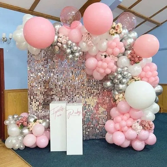 Arreglo De Fiestas Globos Acrílico Bautizo Cumple Años Xdia