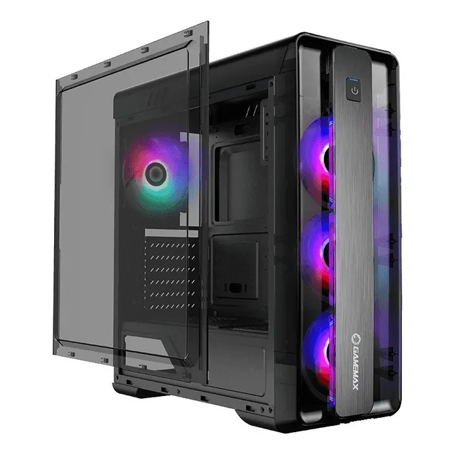 Gabinete Chasis Casegamer Gamemax Moonlight Frgb Negro 470mm