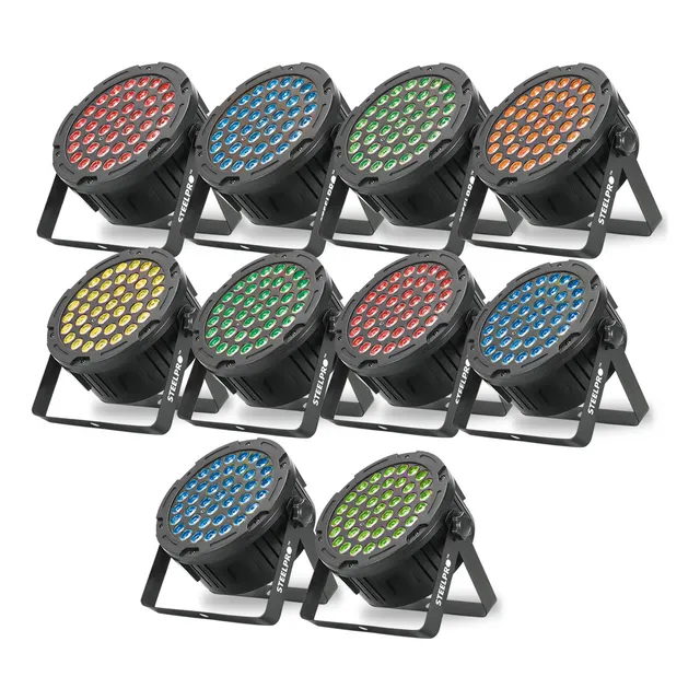 Steelpro - 10 Piezas Cañon Par Led 40 X 3 Watts - Rgb 403mpr