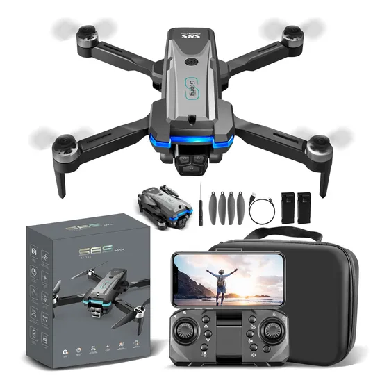 Drone S8s Pro Max Motor Brushless Camera Hd 4k 2 Baterias