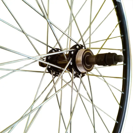 Roda Traseira Bike Motorizada Aro 26 Raio Grosso Roletada Cor Preto