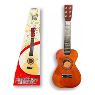 Mini Violão Infantil Acustico Madeira Corda De Aço Palheta Mini Violão Infantil Acustico Madeira Corda De Aço Palheta