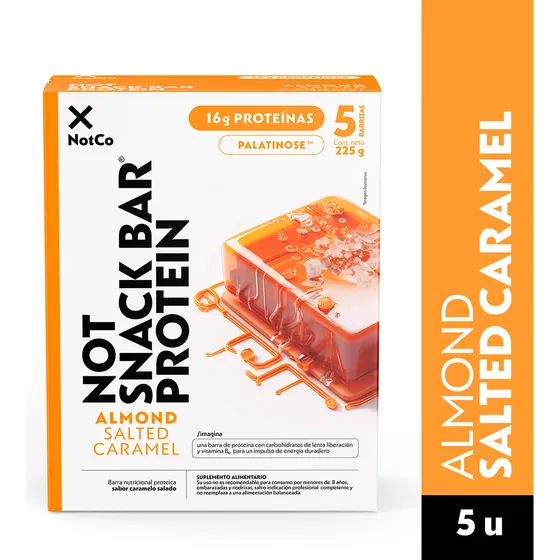 Barra de proteína notsnack bar salted caramel NotCo 5 unidades 45g