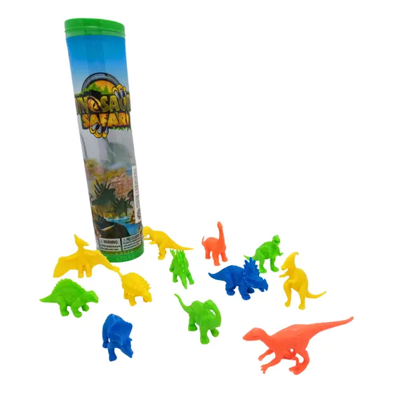 Animales X12 Dinosaurio Rex Pack Tubo Set Adorno Torta Balde