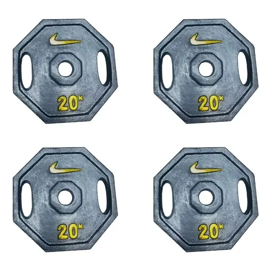 Pesas Olimpicas Weider De Hierro Fundido Set De 10 Kilos Color Negro