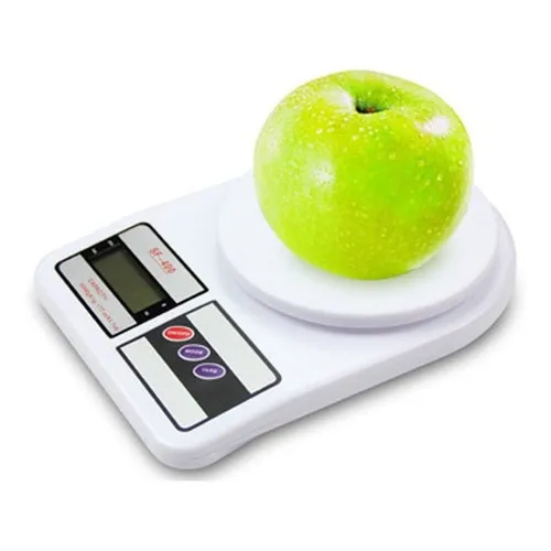 La báscula digital de alta precisión pesa de 1 gramo a 10 kg, color blanco