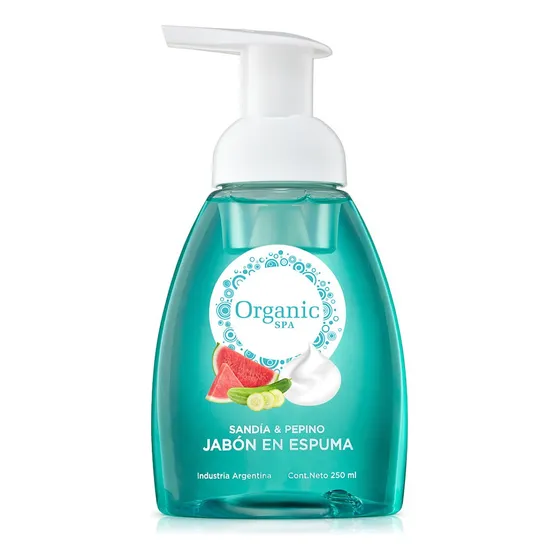 Jabón Líquido En Espuma X250ml Sandía Pepino Organic Spa