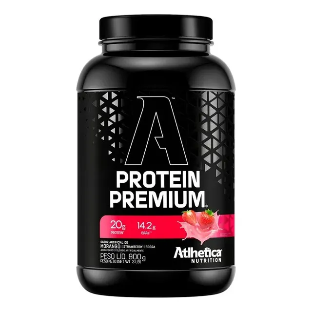 Whey Protein Premium Pot 900 g - Atlhetica Nutrition sabor a fresa
