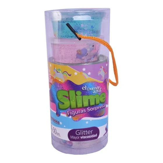 Slime Glitter X 6 Unidades De 50 Grs Figuras De Unicornio