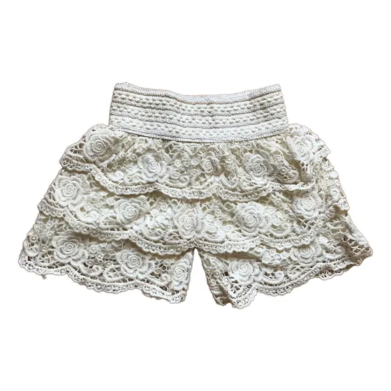 Short Pollera Nena Talle 10 Hilo Crudo Tendencia Moda