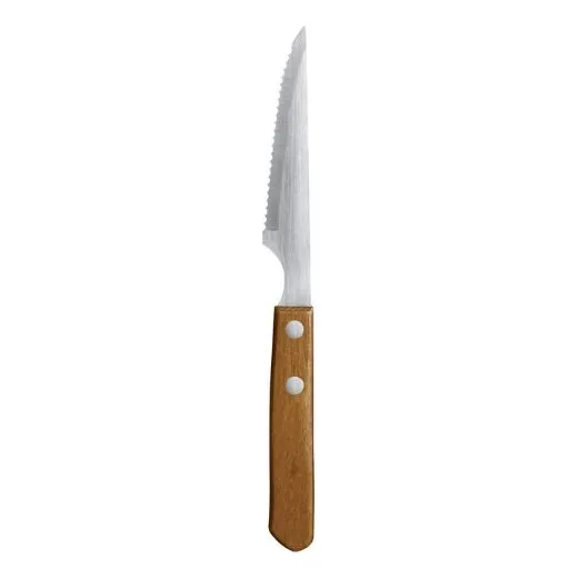 Cuchillo De Asado Con Mango De Madera Set X12 Carol