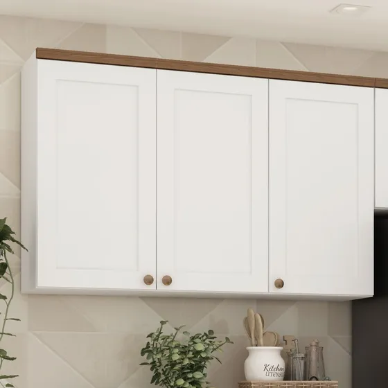 Armário Aéreo Para Cozinha 3 Portas Provençais Wt