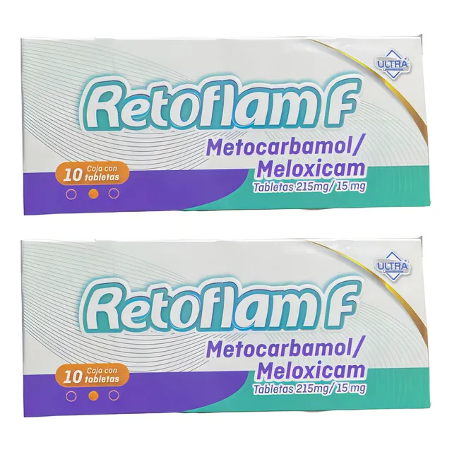 Retoflam F Tabletas 15 Mg/215 Mg, 10 Tabletas