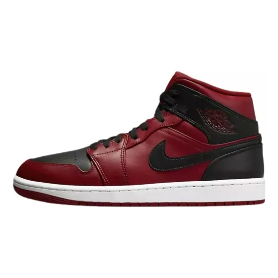 Nike Air Jordan 1 Mid Reverse Red Championes De Basket