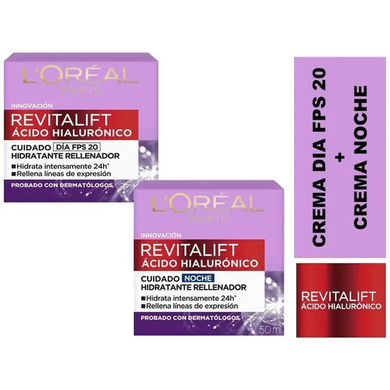 Kit Crema Día +noche Revitalift - mL a $1200