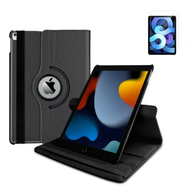 Funda iPad 7ma Generación 10.2 Giratoria 360º + Vidrio 