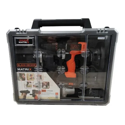 Kit Furadeira Parafusadeira 6 Em 1 Matrix 20v Black Decker Cor Laranja 127/220V