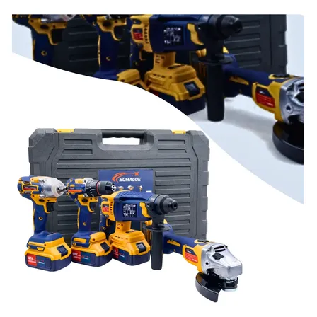 Kit Ferramentas Elétricas 4 Em 1 Com Maleta + 4 Bateria 48v