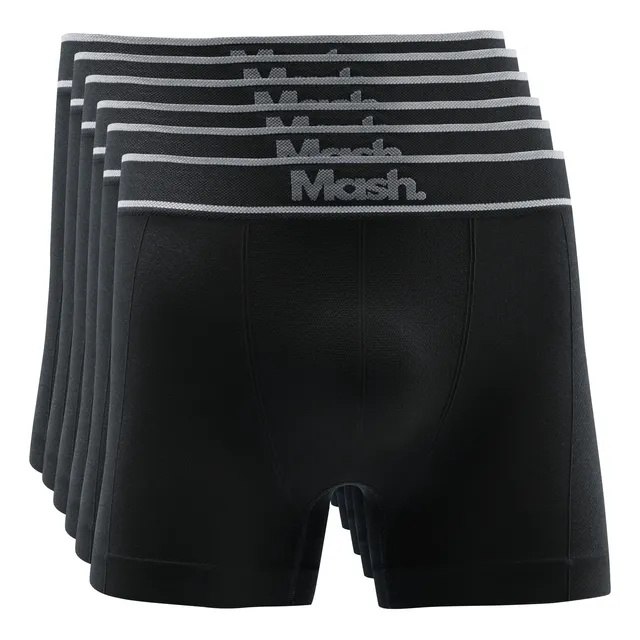 Kit 6 Cuecas Boxer Mash Poliamida Toque Gelado Sem Costura