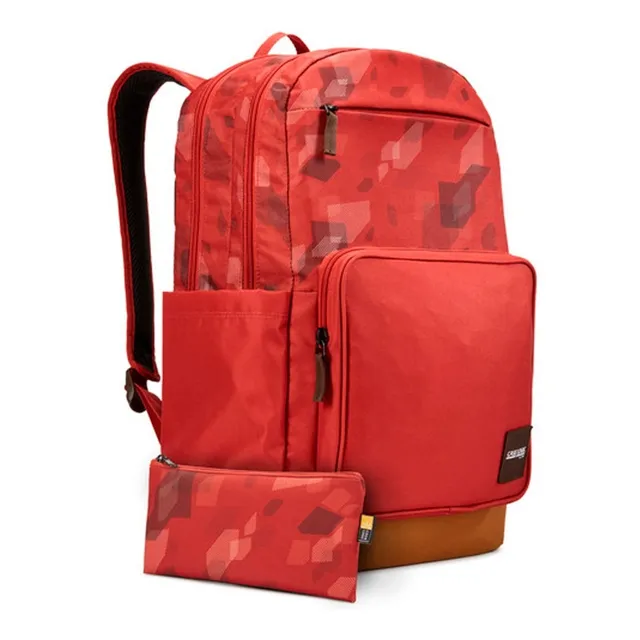Mochila Case Logic C/cartuchera Query Camo Rojo 15.6'' A+ Diseño de la tela Colegio