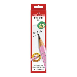 EcolĂĄpis Grafite Faber Castell Grip 2001 Rosa - 12 Un EcolĂĄpis Grafite Faber Castell Grip 2001 Rosa - 12 Un