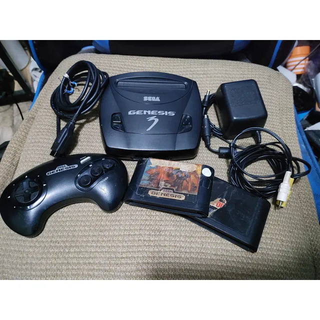 Consola Sega Genesis 3 Todo Original 2 Juegos Street Rage Negro
