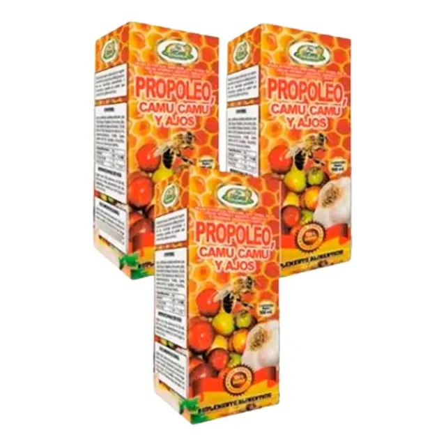 3 Und Propoleo Camu Camu Ajos Mas Natural 500 Ml Extracto