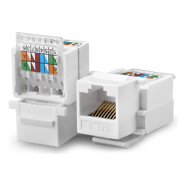 Módulo Red Rj45 Cat6e Hembra Keystone Blanco Unidad