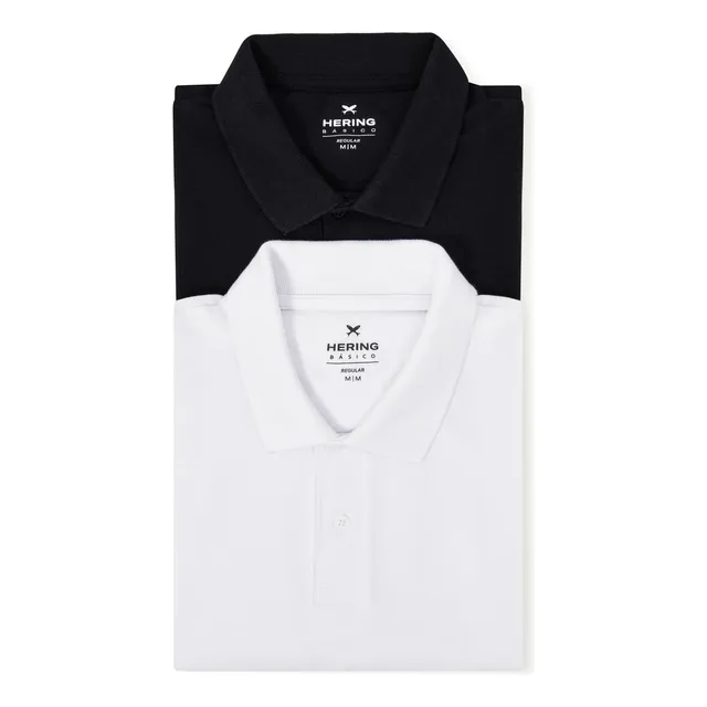 Kit Com 2 Camisas Polo BĂĄsicas Masculinas Hering Kit Com 2 Camisas Polo BĂĄsicas Masculinas Hering